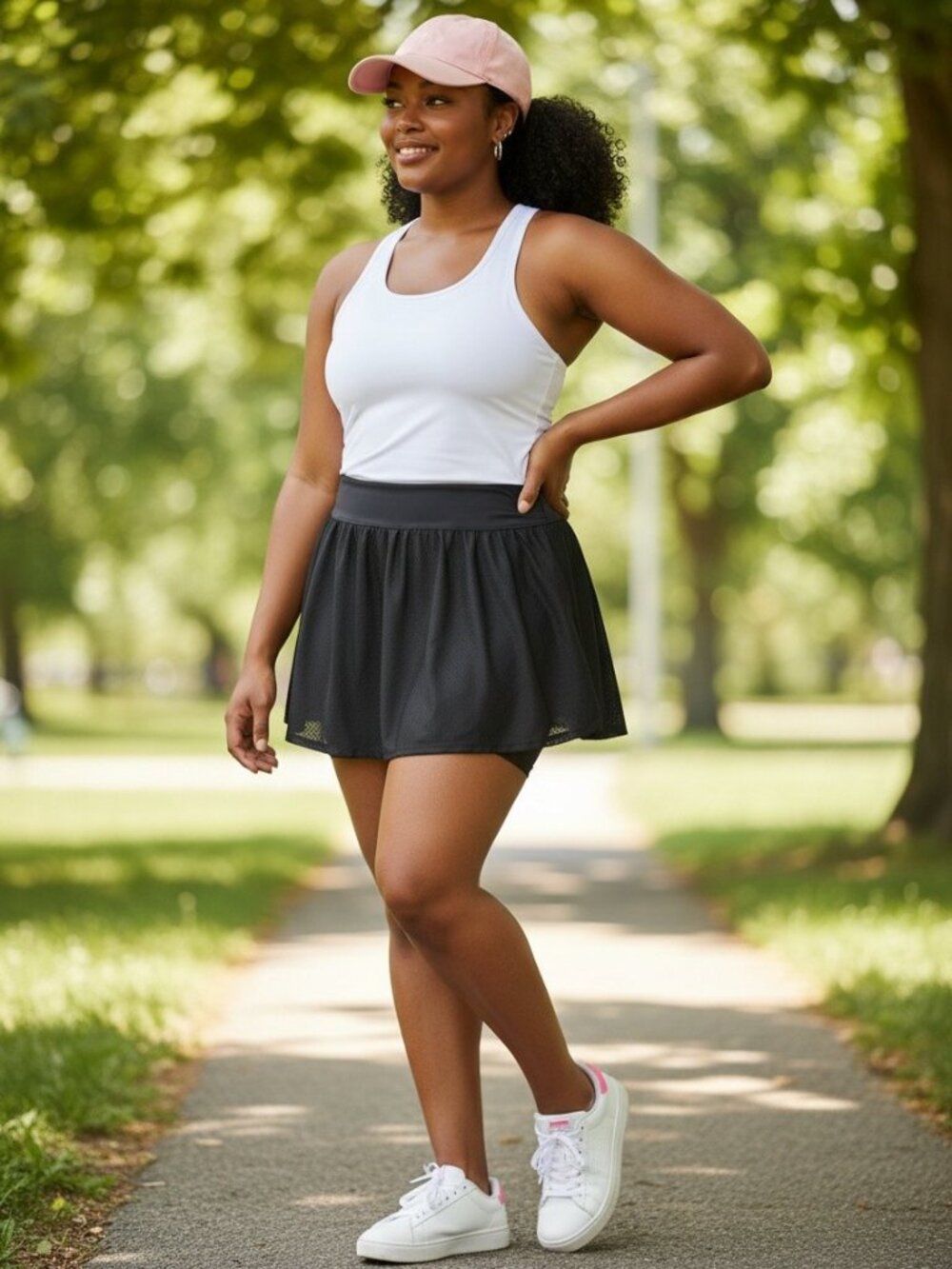 Xersion Mesh Skort Womens XXL Black New Athletic Tennis Golf Skirt